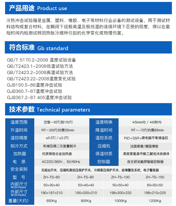 高低溫循環(huán)沖擊試驗箱有什么用途滿足什么標(biāo)準(zhǔn)